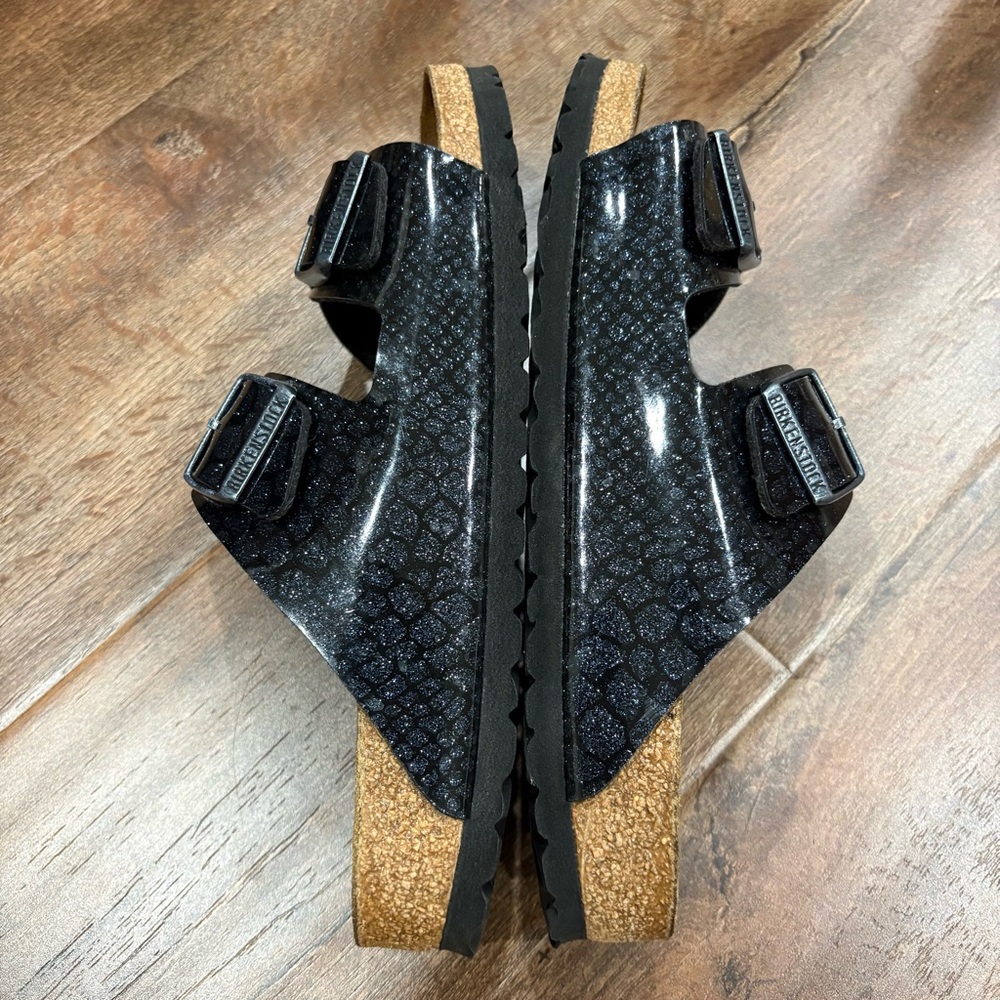 Birkenstock Arizona Magic Galaxy Black Glitter Slide Sandals EU 41 - Picture 5 of 9